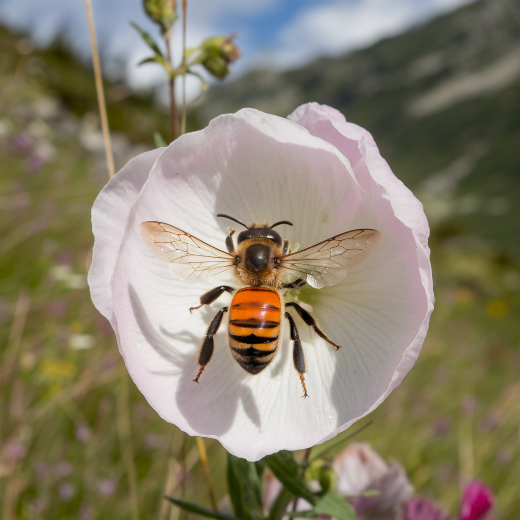 Abeille Carnica dans son environnement naturel