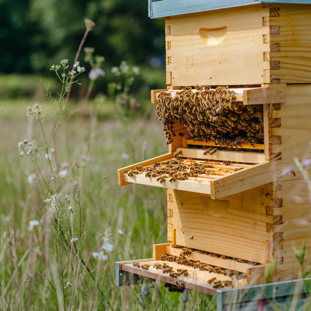 Ruche Dadant en bois de cryptomeria