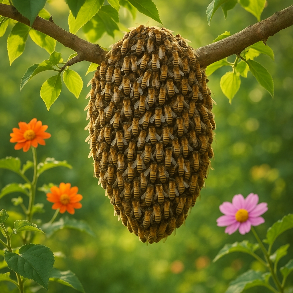 Un essaim d'abeilles