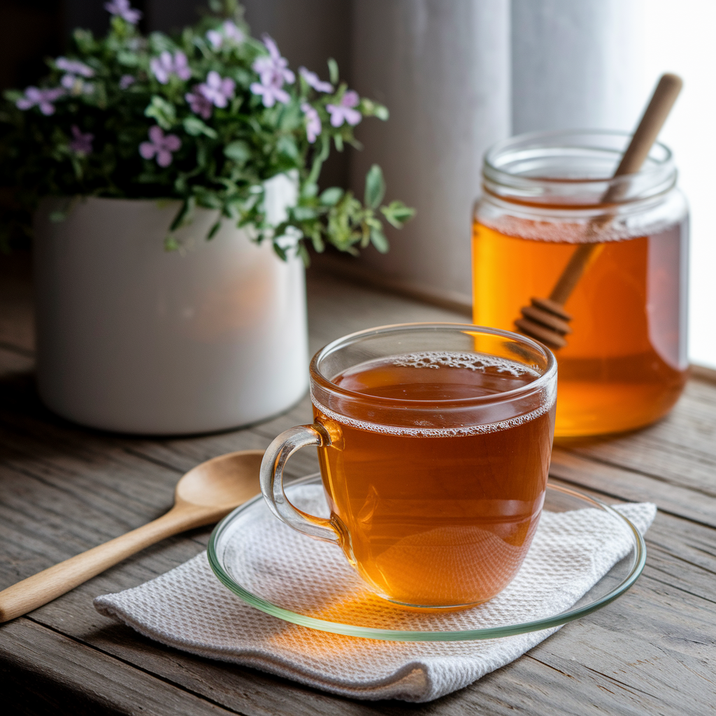 Une tasse de thé au miel