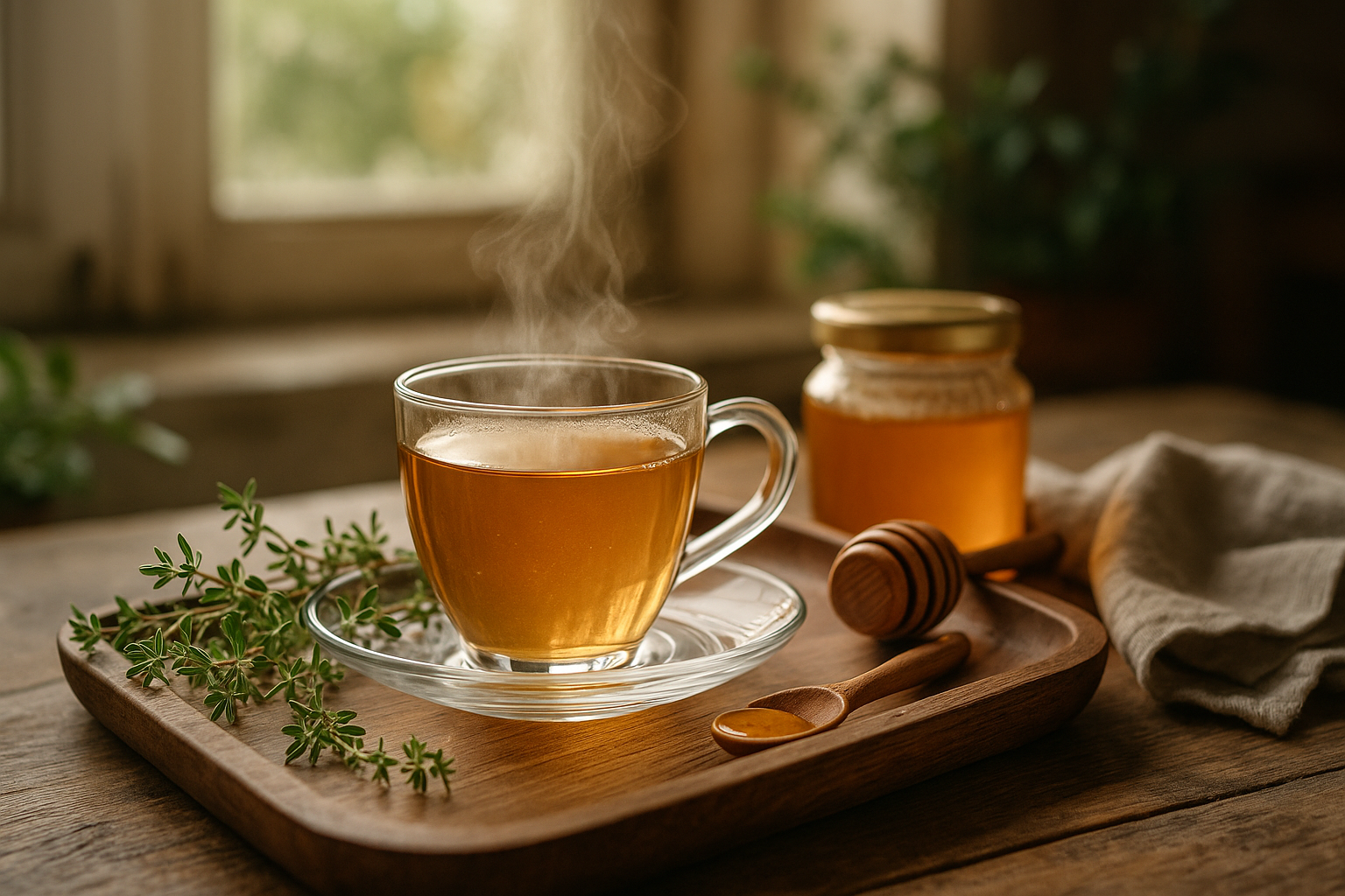 Découvrez les bienfaits de la tisane de thym et miel : votre remède naturel anti-toux !