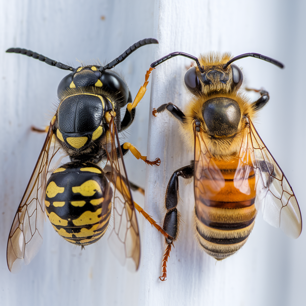 Comment reconnaître une guêpe d'une abeille?